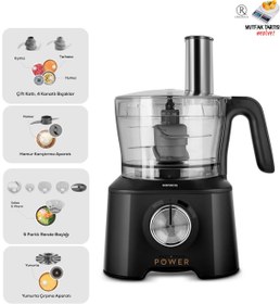 Resim Karaca Premium Mutfak Gıda Hazırlama Seti Mutfak Robotu, Blender Seti 2000w Set 