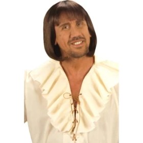 Resim Kahve Renk Erkekler Için Kısa Ortaçağ Peruğu 