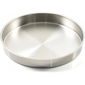 Resim Özbience Paslanmaz Alüminyum Yuvarlak Fırın Tepsi 24CM, Dayanıklı ve Şık Tasarım 