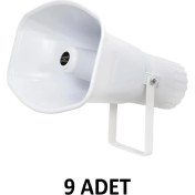 Resim L-Sound 9 Adet - Duble Yassı Büyük Boy Abs Horn - Boş Kasa 