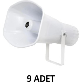 Resim L-Sound 9 Adet - Duble Yassı Büyük Boy Abs Horn - Boş Kasa 