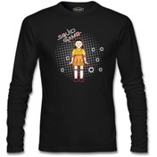 Resim Lord T-Shirt Squid Game - Robot Bebek Mermi Siyah Erkek Sweatshirt 