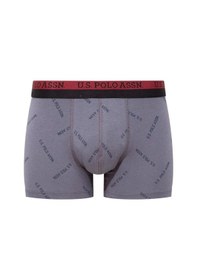 Resim U.S. Polo Assn. U.s Polo Assn. 80522 Erkek Pamuklu 3'lü Boxer-siyah&baskılı&bordo Siyah 