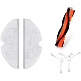 Resim Srfn Ticaret Xiaomi Vacuum Mop 2c Xmstjqr2c Seti: 2 Adet Fiber Mop Bezi 2 Adet Yan Fırça 1 Adet Ana Fırça 