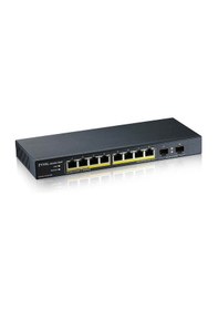 Resim Zyxel Gs1100-10hp 8 Port Gıgabıt 2 Sfp Port Poe Swıtch Yönetilemez 