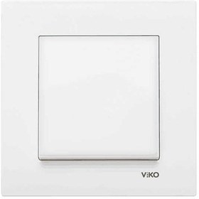 Resim VİKO Beyaz Karre Anahtar (Çerçevesiz) (VİKO.90967001) 