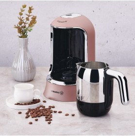 Resim KORKMAZ Kahvekolik Rosegold Krom Otomatik Kahve Makinesi A860-06 