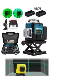 Resim 12 Yönlü 360 Derece Lazer Terazi Hizalama Tripotlu Kumandalı 