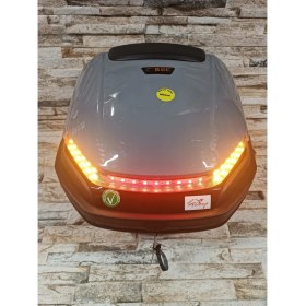 Resim Motosiklet Arka Çanta 33 Lt Nardo Gri Sinyal ve Stop Işıklı 