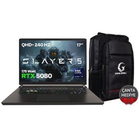 Resim Game Garaj Slayer5 9XL-5080 C2 u9-275HX 32 GB 2 TB SSD RTX5080 17" QHD+ IPS Dos Dizüstü Oyuncu Bilgisayarı 