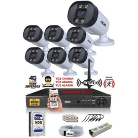 Resim Ids - 7 Kameralı 1080P Fullhd 5Mp Sony Lensli Kamera Seti - 2032 