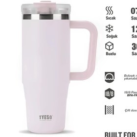 Resim Tyeso Tumbler Sıcak ve Soğuk İçecek 1,18 Lt - Mor 