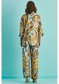 Resim Erkek Yaka Çok Renkli Baskılı Gömlek Çok Renkli 