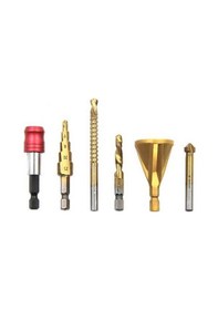 Resim Pazly 6 Parça Hss Ahşap İşleme Seti - Pah Kırma, Diş Açma Matkabı, Aksesuarlar Ve Taşıma Kutusu 