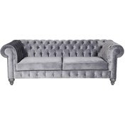 Resim 3A Mobilya New Grey Chesterfield 230X90X80 CM 