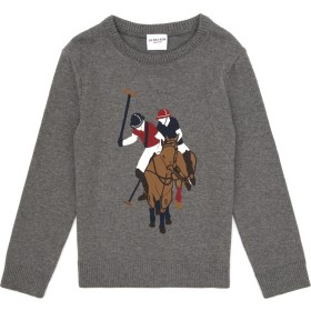 Resim U.s. Polo Assn. Erkek Çocuk Gri Melanj Kazak /triko 50317149-VR086 