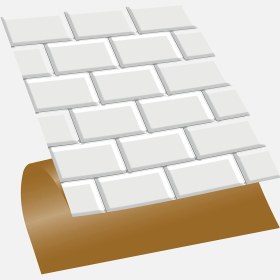 Resim Tink Pvc Karo Tuğla Desen Beyaz 30 x 30 cm 