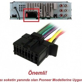 Resim Pioneer Yeni Tip Yandan Sigortalı Modeller İçin Oto Teyp Soketi 