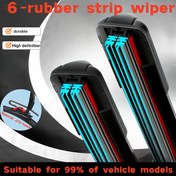 Resim 6 Katmanlı Kauçuk Cam Sileceği - Yüksek Çözünürlük, Sessiz ve Dayanıklı, J/U-Tipi Kanca Tipi Süpürgeler İçin Uygun, Tam Boyut Aralığı: 14 ila 71.12 cm / Temel Araç Aksesuarı 