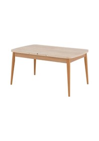 Resim Tino Ortadan Açılır Yemek Masası 90x150 Cm Bej 