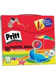 Resim Pritt Çantalı Pastel Boya 18'li 