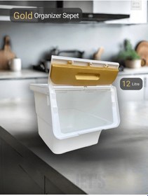 Resim Tekli Beyaz-gold Tekerlekli Patateslik Soğanlık Oyuncak Kutusu Patates Soğan Sepeti Sebzelik 12 Lt Gold-beyaz 