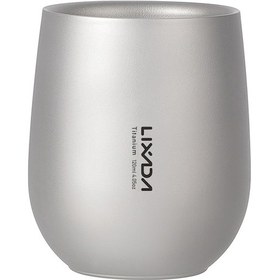 Resim Geeksen 120ml Titanyum Su Bardağı - 62.5x73mm Boyut, 50g Hafif, Taşınabilir Gümüş 