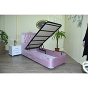Resim BENGİ TİCARET Baza Başlık 19641 Tay Tüy Pembe Kumaş Baza Kapiton Başlık 120*200 Cm El Yapım 