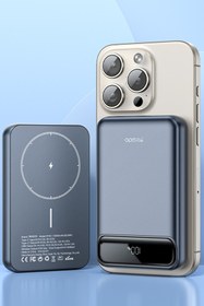 Resim Yesido Yp49 Magsafe 15w Wireless-20w Pd Hızlı Şarj Destekli 10.000 Mah Kablosuz Manyetik Powerbank 