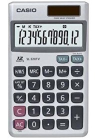 Resim Casio SL-320TV-W-DP 12 Hane Cep Tipi Hesap Makinesi 