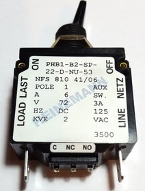 Resim 125V Ac 6A Sigortası Heinemann 72V Dc 3A Devre Kesici 