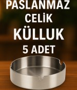 Resim fitfiyat 5 Adet ! Lüks Krom Açık Ağız 10 Cm Çap Kül Tablası Küllük 