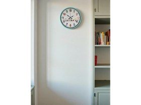 Resim Akıllı Durak 36 cm Turkuaz Çocuk Odası Duvar Saati 