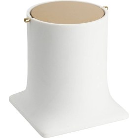 Resim System Banyo Aksesuarları Banyo Çöp Kovası 4 Lt Beyaz-Gold Renk 247 x 225 x 225 mm 