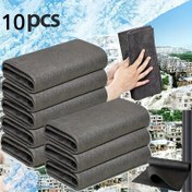 Resim 10 Adet Ultra İnce Cam Lif Temizlik Bezi - Yüksek Emici Havlu, Oturma Odaları, Banyolar ve Mutfaklar İçin Cam Temizliği ile Kabina Cam Yüzeyini Temizleme Aracı 