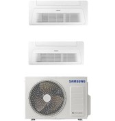 Resim Samsung Wind Free Multi AJ050TXJ2KH/EA Tek Yön Kaset 1+2 Sistem 12.000+18000 BTU İç 5,2 KW Dış Ünite Klima 