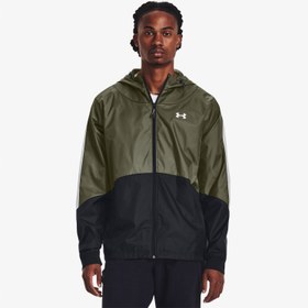 Resim Under Armour Legacy Windbreaker Erkek Yeşil Antrenman Yağmurluk 