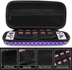 Resim Nintendo Switch ve OLED Konsol için Mantar Taşıma Çantası, Siyah Sert Seyahat Çantası Kabuk Kılıfı, Omuz Askılı Sevimli Kız Erkek Saklama Taşıma Çantası, Nintendo Switch Aksesuarları için 