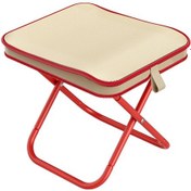 Resim Suntek Katlanır Kamp Taburesi Yetişkinler Için Oturma Alanı Kırmızı 