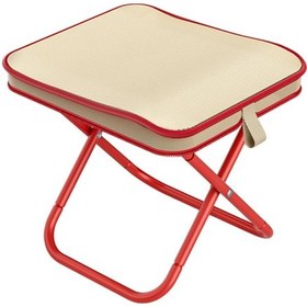 Resim Suntek Katlanır Kamp Taburesi Yetişkinler Için Oturma Alanı Kırmızı 