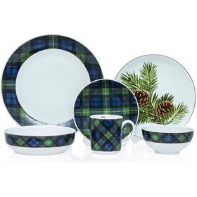 Resim Zm Decor Ekose Yeşil Tabak 17 Cm 