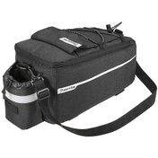 Resim Vkemall Bisiklet Bagaj Çantası Isı Yalıtımlı Su Geçirmez Poliester, Reflektörlü Uzun Mesafe Sürüşleri İçin Siyah Siyah 