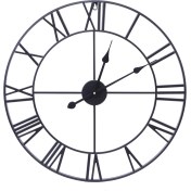 Resim Klasik Metal Yuvarlak Antik Endüstriyel Demir Duvar Saati Roma Rakamları Ev Kafe Dekoru (40CM) (Yurt Dışından) 