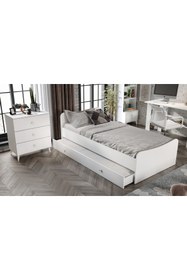 Resim KZNMOB HOME Selen Çocuk Odası Takımı Beyaz - 5 Parçalı Tamamı 1. Kalite Mdf 