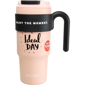 Resim Shotay St-8917 Çift Kullanım Pipetli/rahat İçim Pembe 1000ml Çelik Matara Diğer 