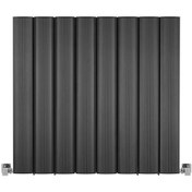 Resim 600x555mm Amber Yatay Antrasit Alüminyum Radyatör Standart Bağlan 