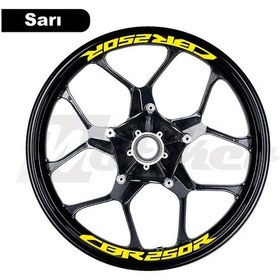 Resim Honda Cbr250r Jant İçi Sticker Etiket Modeli Sarı Renk 