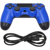 Resim Moveevo Ps4 İçin Kablolu Oyun Kumandası, Çift Analog Çubuklu, Mavi Renk Seçeneği 