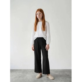 Resim LC Waikiki Lcw Girls Studio Siyah Beli Lastikli Fisto Detaylı Kız Çocuk Pantolon 
