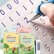 Resim 4 Alıştırma Defteri + 5 Tükenmez Kalem + 1 Tutma: Başlangıç İçin Groove Magic Alıştırma Yazma Kitabı, Sayılar ve İngilizce için Bir İzleme Kitabı, Kaybolan Mürekkep ile Eğlenceli Yazma Etiketleri. 